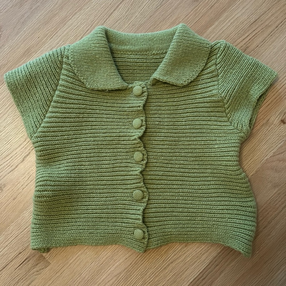 Lime Green Short Sleeve Sweater